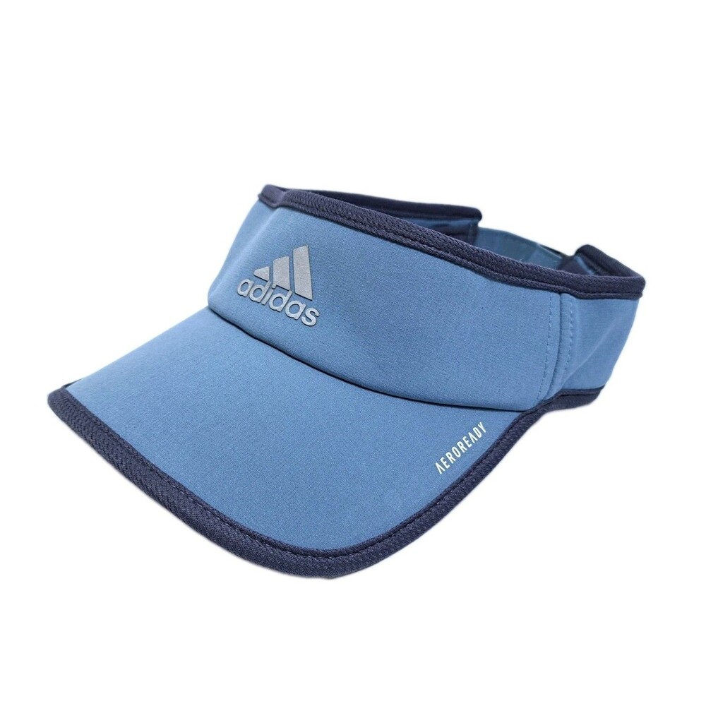 Adidas Visor Hat Cap Aeroready StrapBack Adjustable Golf Tennis Beach Blue
